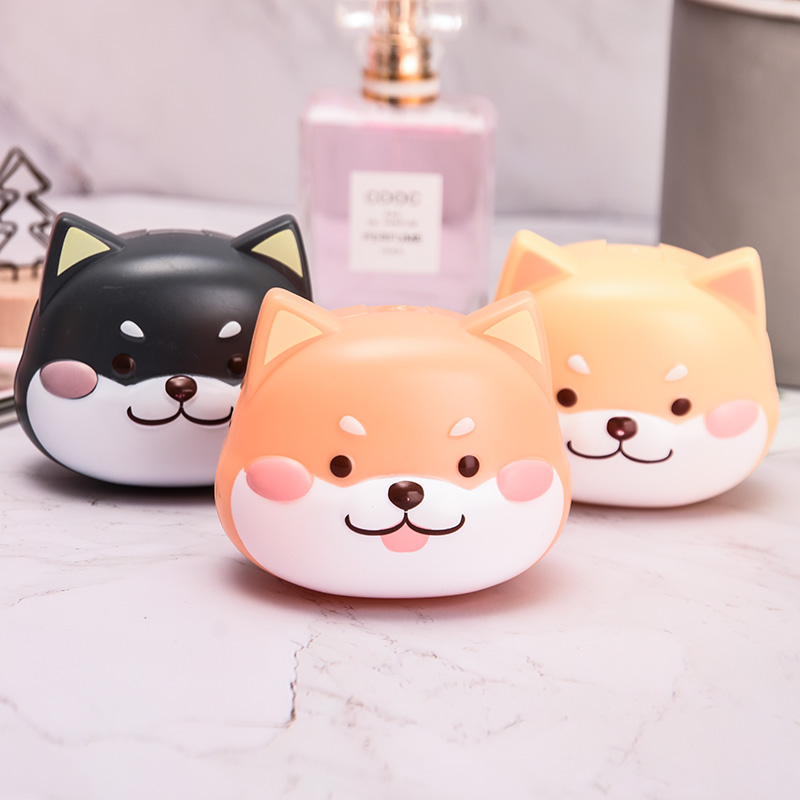 Lovely Fortune Dog Shape Contact Lenses Cases Portable Contact Lens case Box Cute Cartoon Plastic Contact Lenses Mate Boxes